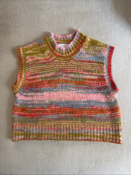 Daniele Fiesoli Sweaters - Daniele Fiesoli Italia Collezione N.01 Alpaca Wool Pink Red Green Sweater Vest S